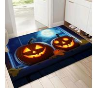 MULERN Felpudo Antideslizante 90x150cm, Alféizar De Ventana Calabaza Trampa de Tierra Felpudo Interior para una Entrada Limpia, Realista Alfombra Absorbentes, Fácil de Cuidar, Azul Oscuro