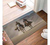 MULERN Felpudo Interior Vaquero del Desierto, Entrada Tienda Western Retro Alfombra Cocina Lavable Antideslizante, Felpudos Entrada Suave y de Perfil Bajo Casa Baño 50x80cm