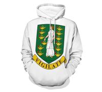 MULERN Sudadera con Capucha de Manga Larga con Estampado 3D de Bandera Islas Vírgenes Británicas para Hombre, Casual Hooded Pullover Sweatshirt con Bolsillos, Camisetas de Gimnasio