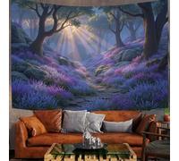 MULERN Tapiz de Pared 150x130cm, Tapices de Tela, Tapiz Toalla de Playa Ilustraciones De Plantas Y Selva Tropical, Tapices Decorativos Artístico para Colgar Dormitorio Sala de Estar (Gris)