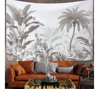 MULERN Tapiz de Pared de Pared Ilustraciones De Plantas Y Selva Tropical Tela Tapiz, Gris Tapices para Sala Dormitorio Decoración Casa Colgar Mural, Manteles Sofá Cover, 230x150cm