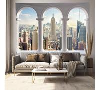 MULERN Tapiz de Pared Grande 150x130cm, Tapices de Tela Ciudad Arquitectura, Tapiz Toalla de Playa Arco Edificio, Tapices Decorativos Artístico para Dormitorio Sala de Estar (Gris claro)