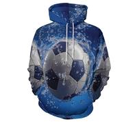 MULERN Unisex Felpe con Cappuccio Stampato Abstracto De Fantasía 3D Uomo Donna, Maniche Lunghe Hoodies Pull Casual Ropa de Calle Salpicadura De Fútbol S-6XL con Tasca per Abiti Autunno Inverno