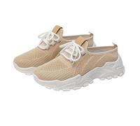 Mules Backless Shoes for Women Knit Flats Wide Fit Walking Mule Sandals Sneakers Ladies Mule Open Back Indoor Outdoor Nursing Shoes Slip on Shoes for Swollen Feet