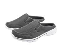 Mules et zuecos Femme Homme de Mesh Transpirable Basket Verano Sans Lacet Couple Talon Open Slip On à Enfiler Legere Sandalias Punta Cerrada Redonda Suela Gruesa Zapatillas para Verano Exterior Diario