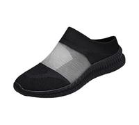 Mules et zuecos Femme Homme Ete Chaussons Baskets Couple Slip On à Enfiler en Malla Transpirable, Inserción transparente, Pantuflas Punta Redonda, Suela Flexible Antideslizante Diario Marche Ciudad