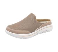 Mules et zuecos Femme Legere Antideslizante Zueco Mujer de Malla Transpirable Zapato Ortopédico Verano Zapatos Confort Cómodo Zapatillas Casual Zapatillas Abiertas Mule Zapatillas Slip on, 01 Marrón