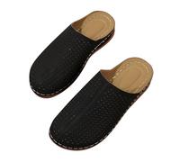 Mules Sandals Mujer Wide Fit Piel Clog Slip-On Punta Cerrada Cómodas Hueco Verano Transpirable Orthopedic Con Arch Support Tallas 3-7 Para Playa.