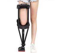 Muleta de rodilla ajustable antideslizante manos libres, soporte de movilidad para discapacidad y ancianos; soporte hacia arriba, izquierda, ajustable antideslizante para lesiones