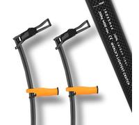 Muleta INDESmed 100% Fibra de Carbono (2x), Diseñado y Fabricado en España, la muleta más ligera del mundo, premiada internacionalmente, Muleta adulto, ortopédica, regulable y ergonómica (Naranja, S)