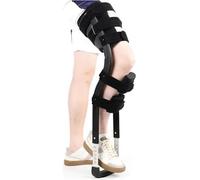 Muleta manos libres, andador telescópico de rodilla, soporte antideslizante para fracturas de tobillo y esguinces, diseño orientable de una sola pierna