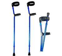 Muletas 1 par de muletas de antebrazo para adultos con puño completo ajustable, muletas de brazo de altura ajustable ligeras, bastón de aluminio para caminar para viajar o trabajar para Caminar