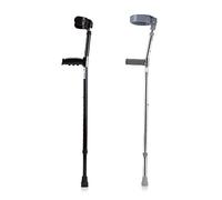 Muletas, 2 piezas de muletas antebrazo diseñadas for personas con discapacidad, cómodas y seguras, ligeras, aleación aluminio(Black)