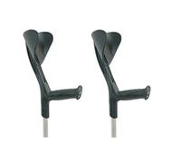 Muletas 2 uds Negras, Aluminio Regulables en Altura, Pack Ahorro