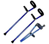 Muletas ajustables y ligeras para antebrazo, diseño ergonómico plegable con puño cerrado giratorio y cómodas asas de muñeca para apoyo de movilidad (par)