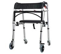 Muletas auxiliares de aluminio de cuatro patas para rehabilitación, doble pasamanos de aleación para ancianos discapacitados, 60 x 61 x 80 cm, bastón antideslizante con hospital
