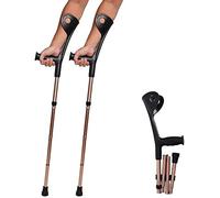 Muletas de antebrazo Muletas de antebrazo de movimiento plegable ajustable Muleta de brazo liviana ajustable Trabajo pesado para adultos estándar y altos Muñeca cómoda antideslizante, muleta de brazo