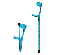 Muletas de antebrazo para adultos, muletas de manguito abiertos de servicio pesado ergonómico y ajustable, muletas livianas plegables de aleación de aluminio, negro/rosa/azul, 2 unidades es tan amable