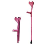 Muletas de antebrazo para adultos, muletas de manguito abiertos de servicio pesado ergonómico y ajustable, muletas livianas plegables de aleación de aluminio, negro/rosa/azul, 2 unidades es tan