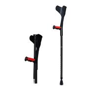 Muletas de antebrazo para adultos, muletas de manguito abiertos de servicio pesado ergonómico y ajustable, muletas livianas plegables de aleación de aluminio, negro/rosa/azul, 2 unidades es tan