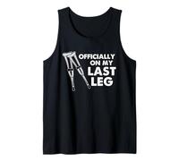 Muletas de recuperación de piernas rotas Última lesión de Pierna Humor Paciente Camiseta sin Mangas
