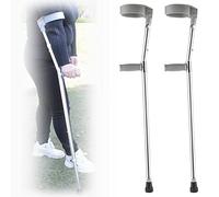 Muletas del antebrazo, Bastones Ajustables para Adultos, Caminata de aleación de Aluminio Engrosado, Adecuado para la Altura: 140-190 cm/4.5ft-6.2ft Doble The Comfo