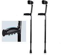 Muletas Muletas de antebrazo con giro giratorio (1 par) Ergonómico cómodo para adultos estándar y altos de aluminio ligero Agrane de muñeca ajustable