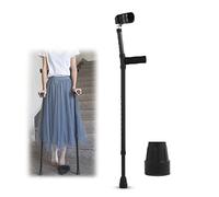 Muletas Ortopédicas para Adultos, Muletas Regulables Aluminio, Muletas Ergonómicas de Confort, Negro, 1 uds