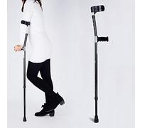 Muletas para adultos, muletas de antebrazo, muletas para caminar, muletas de aleación de aluminio ajustables, 10 altura ajustable, no deslizante, especial para discapacitados, es tan amable de su