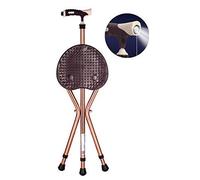 Muletas Para el Bastón Anciano Sentado en el Triángulo Antideslizante de Cuatro Pies Con Un Bastón de Taburete Con Luces Cojinete de Peso Ligero Plegable 200 Kg - Luces Led Incorporadas