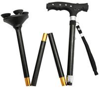 Muletas plegables ajustables con soporte retráctil y luz para asistencia a personas mayores