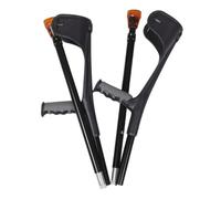 Muletas Plegables de Antebrazo Ajustables con Apoyo Ergonómico para | Aleación de Aluminio y Goma, Ligeras y Portátiles, Uso en Viaje y Metro, Par 1