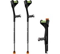 Muletas plegables para antebrazo, ayuda ligera para caminar, altura ajustable, diseño de puño cerrado, duraderas y cómodas para apoyo ortopédico, adecuadas para adultos