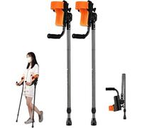 Muletas plegables portátiles para antebrazo, altura ajustable y soporte para codos para lesiones en las piernas