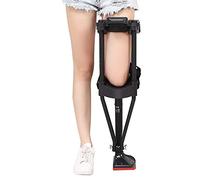 Muletilla con Soporte para la Rodilla, Muleta de Rodilla Ajustable, Manos Libres, telescópica una Sola Pierna, Altura, Soporte Movilidad for fracturas Tobillo, Capacidad Carga 220 Libras(Left)
