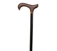 Muletilla bastón extensible de aluminio con puño de madera color negro