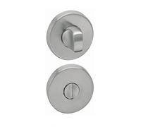 Muletilla y desbloqueo juego de condena y desbloqueo roseta redonda acero inoxidable 18/8 cuadradillo de 6mm,para picaportes de baño cierre condena de 50mm y 35mm (35mm)