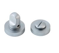 Muletilla y desbloqueo redonda en cromo mate, cierre de condena para puertas de madera interior 129HP es de 50mm y 130HP de 35mm de diámetro de roseta, cuadradillo de 6mm (35mm)