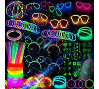 MULEVIP 272 PCS Barras Luminosas, Iluminación para Juguetes, Luminosos con Conectores para Pulseras y Pelotas,Varitas Luminosas Fluorescentes, Ideal para Fiestas en la Oscuridad para Cumpleaños