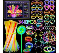 MULEVIP 341 PCS Pulseras Luminosas,Barras Fluorescentes para Niños Adultos,para Bodas Cumpleaños Decoracion Fiesta