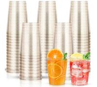 MULEVIP 60 Piezas Tazas de Fiesta,Suministros de Fiesta,Vajilla de Fiesta,(300ml / 10oz) Vaso Duro,Vasos Duro Reutilizable,Copas Ideal para Fiesta,Cumpleaños y Navidad,Bodas - Resistentes - Brillante
