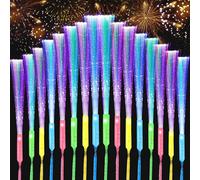 MULEVIP Barras Luminosas Fluorescentes 16 Piezas Glow Stick,Varilla Luminosa LED Fibra,Varilla Luminosa LED,Varillas de Fibra Luminosa Light,per Fiestas Luminosas,Discoteca,Decoración de Fiestas