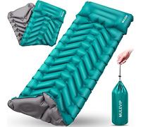 MULEVIP Colchón Camping,Colchoneta Autoinflable,Colchon Camping Hinchable,Esterilla Inflable con Almohada y Bomba de pie,para Senderismo,Playa,Vajes