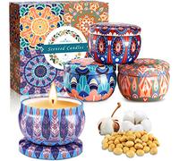 MULEVIP Juego de Regalo de Velas Perfumadas, 4 Piezas 2.5 Oz, Velas Aromáticas de Cera de Soja Natural para Yoga,Baño,Dormitorio para Mujeres