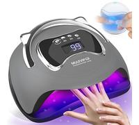 MULEVIP Lampara LED Uñas 180W Lampara LED Uñas Semipermanentes,Lampara Uñas Semipermanentes,Lampara UV LED Uñas Profesional,Lampara de Uñas,Lampara Uñas Gel para Gel de Manicura con 4 Temporizadores