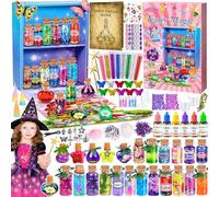 MULEVIP Pociones Magicas Niñas,Kits de Pociones de Hadas para Niños,Fairy Magic Potion Kit, 24 Botellas de Poción Mágica,Piedras de Cristal,Mariposas,Regalos Creativos,Regalo Niña 6 7 8 9 10 11 años