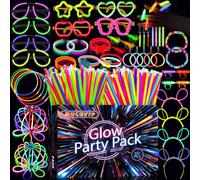 MULEVIP Pulseras Luminosas Fluorescentes 425 PCS Barras Luminosas Fluorescentes,Pulseras FluorescentesBarras Luminosas,Pulseras Luminosas para Niños Adultos,Cumpleaños Decoracion Festival Carnaval