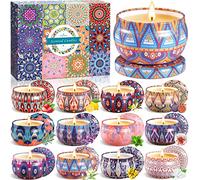 MULEVIP Velas Aromática Regalo Velas Perfumadas Juego de 12 piezas Velas Aromáticas,Velas de Cera de Soja,Regalo de Velas de Aromaterapia para Yoga,Madre, Aniversario,Regalos Mujer