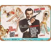 Mulica James Bond 007 Placa de Metal Vintage Placa de estaño Cartel Arte decoración de la Pared cartelera Bar Club Cafe Estudio Hotel
