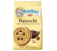 Mulino Bianco Baiocchi - Juego de 3 galletas para sándwich con relleno de crema de avellana y chocolate (600 ml)